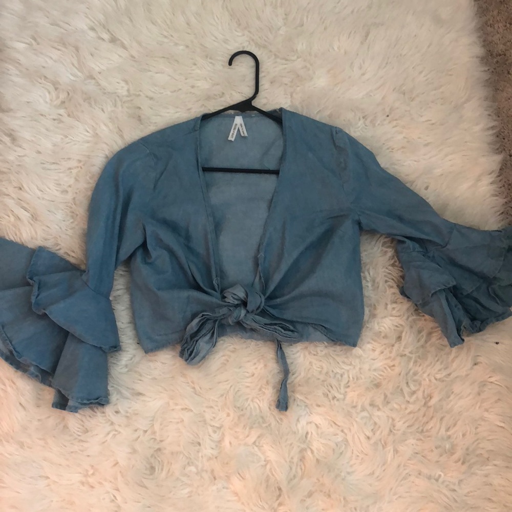 Jean crop top